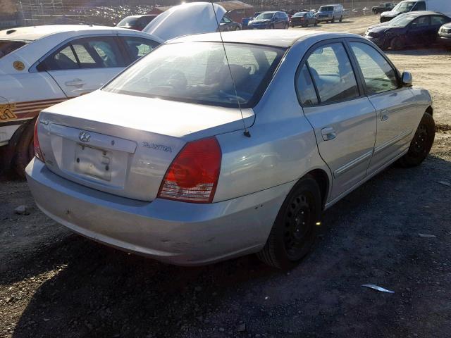 KMHDN46D56U301073 - 2006 HYUNDAI ELANTRA GL SILVER photo 4