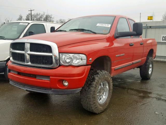 3D7KU28683G748289 - 2003 DODGE RAM 2500 S RED photo 2