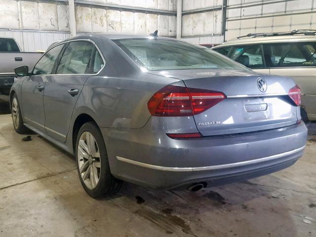 1VWGT7A33HC030950 - 2017 VOLKSWAGEN PASSAT SE SILVER photo 3