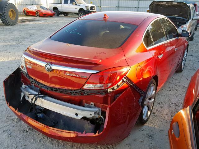 2G4GV5GV4D9224281 - 2013 BUICK REGAL GS RED photo 4