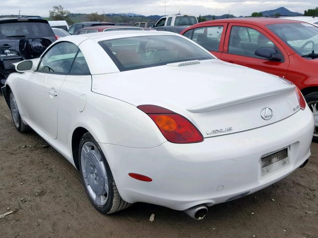 JTHFN48Y720022558 - 2002 LEXUS SC 430 WHITE photo 3