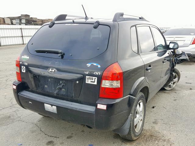 KM8JM12B96U301960 - 2006 HYUNDAI TUCSON GL BLACK photo 4