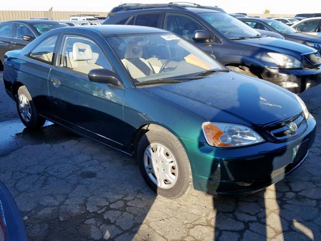 1HGEM21221L028339 - 2001 HONDA CIVIC DX GREEN photo 1