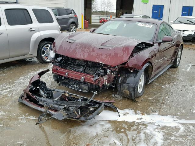 1FA6P8TH7J5182800 - 2018 FORD MUSTANG 勃艮第红 照片 2