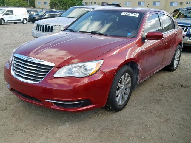 1C3CCBBB8DN723056 - 2013 CHRYSLER 200 TOURIN RED photo 2