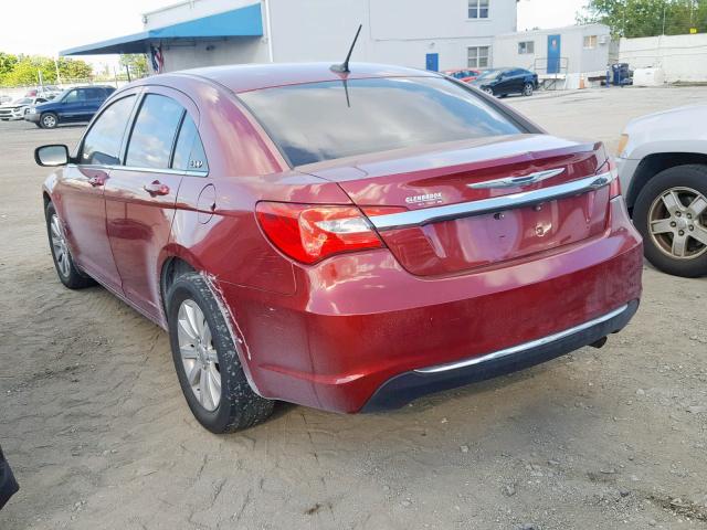 1C3CCBBB8DN723056 - 2013 CHRYSLER 200 TOURIN RED photo 3