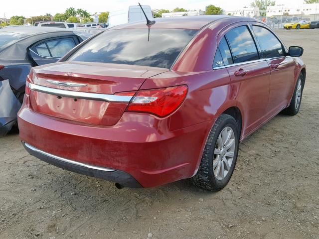 1C3CCBBB8DN723056 - 2013 CHRYSLER 200 TOURIN RED photo 4