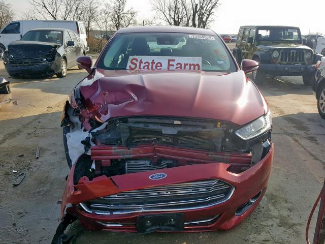 3FA6P0K9XDR177376 - 2013 FORD FUSION TIT RED photo 9