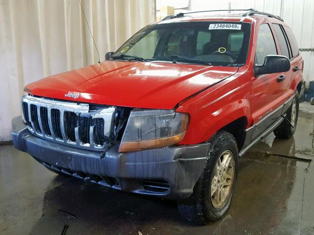 1J4GW48S61C528288 - 2001 JEEP GRAND CHER RED photo 2