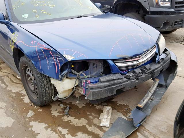 2G1WF52E359317937 - 2005 CHEVROLET IMPALA BLUE photo 9