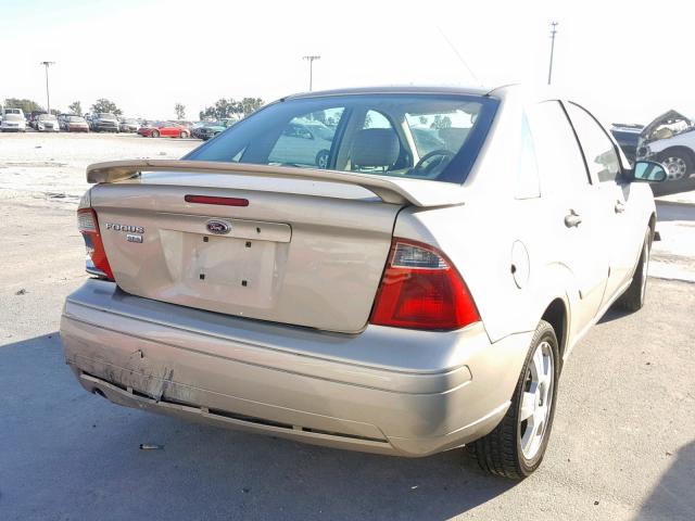 1FAHP34N97W268922 - 2007 FORD FOCUS ZX4 GOLD photo 4