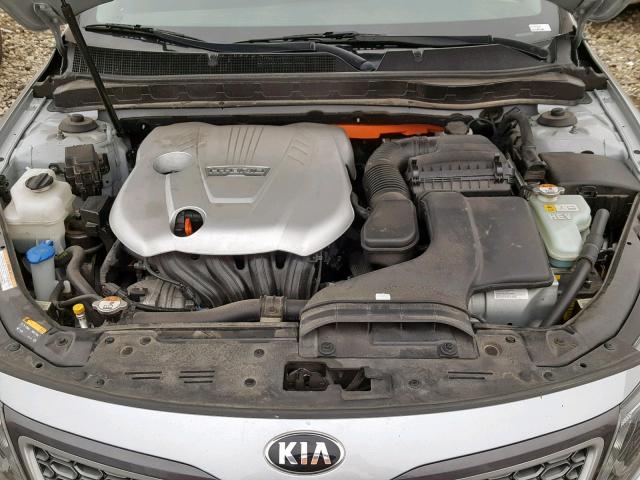 KNAGM4AD1E5066530 - 2014 KIA OPTIMA HYB GRAY photo 7