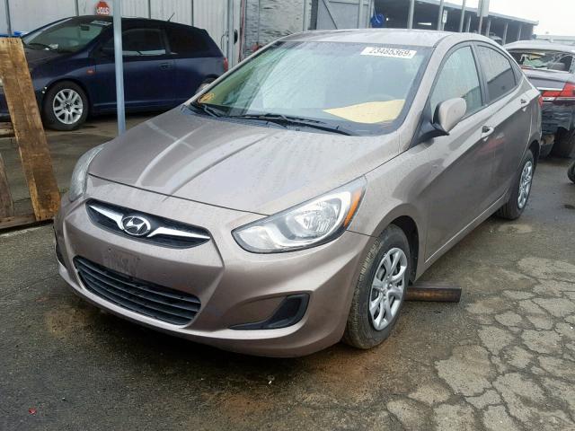 KMHCT4AE7EU688502 - 2014 HYUNDAI ACCENT GLS BROWN photo 2