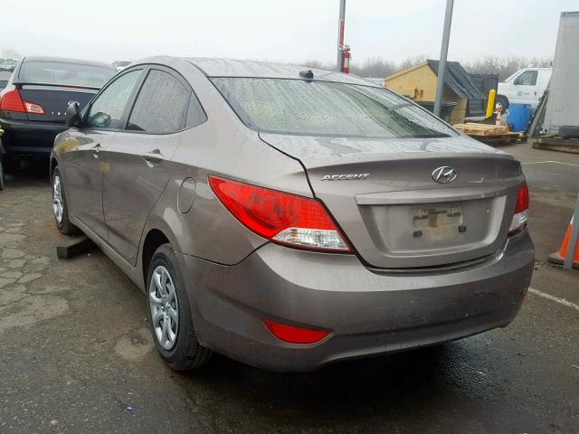 KMHCT4AE7EU688502 - 2014 HYUNDAI ACCENT GLS BROWN photo 3