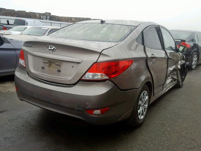 KMHCT4AE7EU688502 - 2014 HYUNDAI ACCENT GLS BROWN photo 4