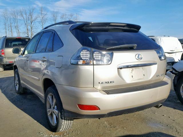 JTJHW31U460036624 - 2006 LEXUS RX 400 BEIGE photo 3