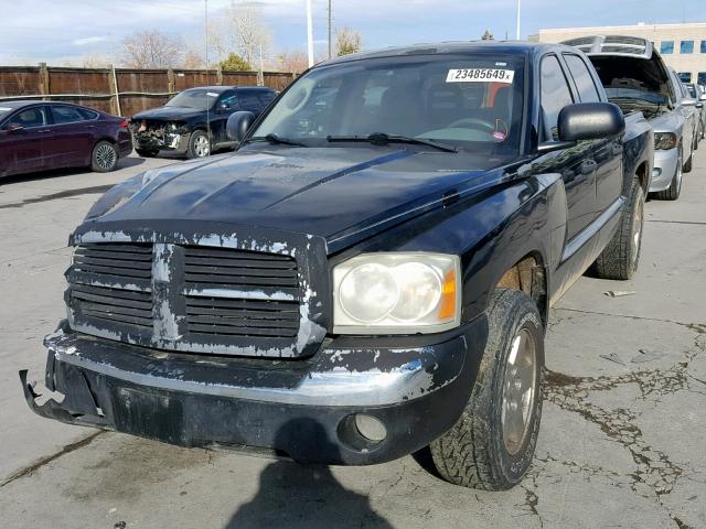 1D7HW48N75S269316 - 2005 DODGE DAKOTA QUA BLACK photo 2