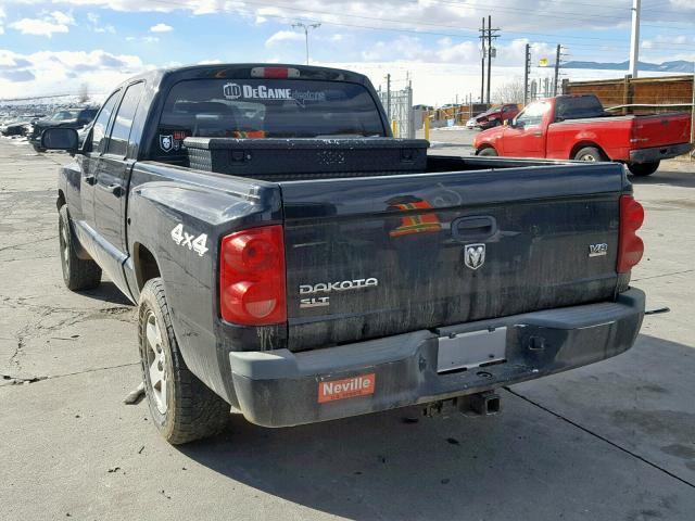 1D7HW48N75S269316 - 2005 DODGE DAKOTA QUA BLACK photo 3