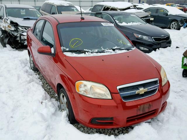 KL1TD56E09B632782 - 2009 CHEVROLET AVEO LS RED photo 1