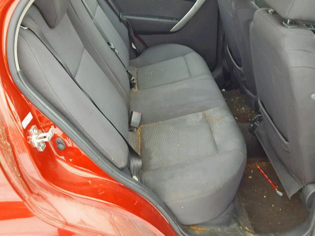 KL1TD56E09B632782 - 2009 CHEVROLET AVEO LS RED photo 6