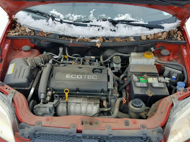 KL1TD56E09B632782 - 2009 CHEVROLET AVEO LS RED photo 7