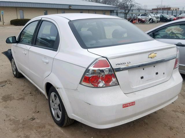 KL1TD5DE1AB081463 - 2010 CHEVROLET AVEO LS WHITE photo 3