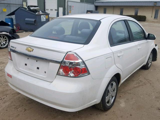 KL1TD5DE1AB081463 - 2010 CHEVROLET AVEO LS WHITE photo 4