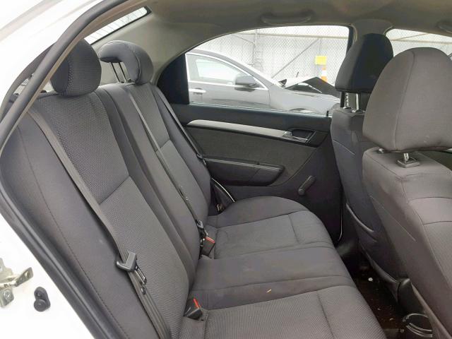 KL1TD5DE1AB081463 - 2010 CHEVROLET AVEO LS WHITE photo 6