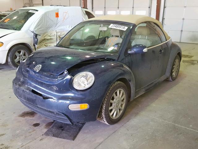 3VWCM31Y84M326250 - 2004 VOLKSWAGEN NEW BEETLE 蓝色 照片 2