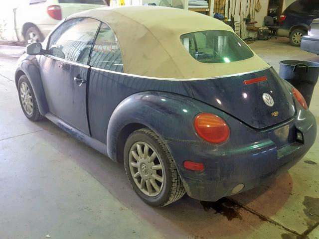 3VWCM31Y84M326250 - 2004 VOLKSWAGEN NEW BEETLE 蓝色 照片 3