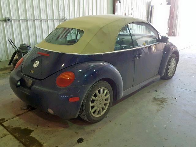 3VWCM31Y84M326250 - 2004 VOLKSWAGEN NEW BEETLE 蓝色 照片 4