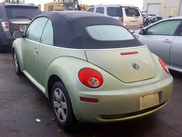 3VWRG31Y87M413636 - 2007 VOLKSWAGEN NEW BEETLE Yaşıl foto 3