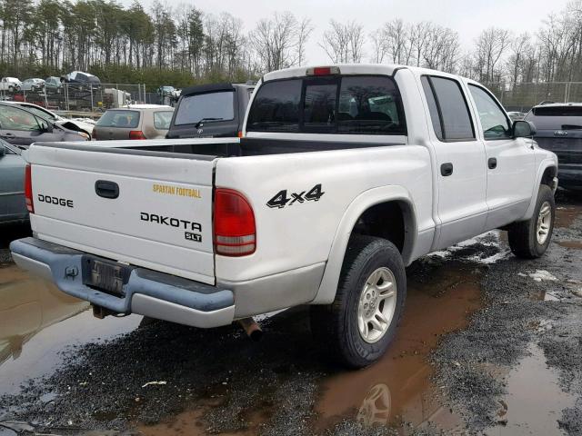 1D7HG48N44S518358 - 2004 DODGE DAKOTA QUA WHITE photo 4