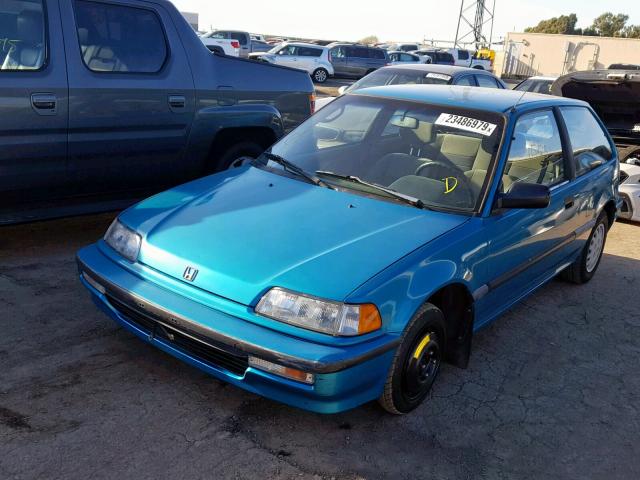 2HGED6455MH533046 - 1991 HONDA CIVIC DX GREEN photo 2