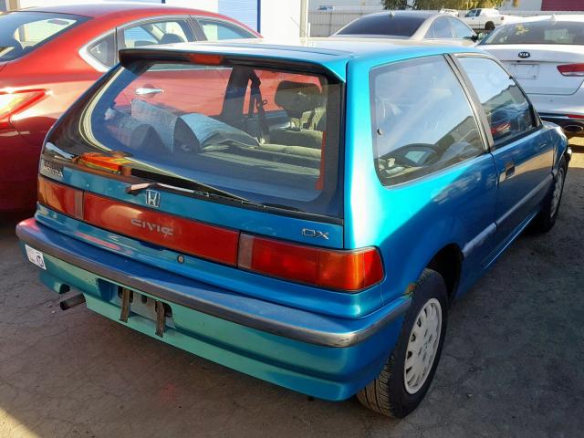 2HGED6455MH533046 - 1991 HONDA CIVIC DX GREEN photo 3