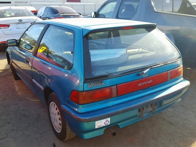 2HGED6455MH533046 - 1991 HONDA CIVIC DX GREEN photo 4