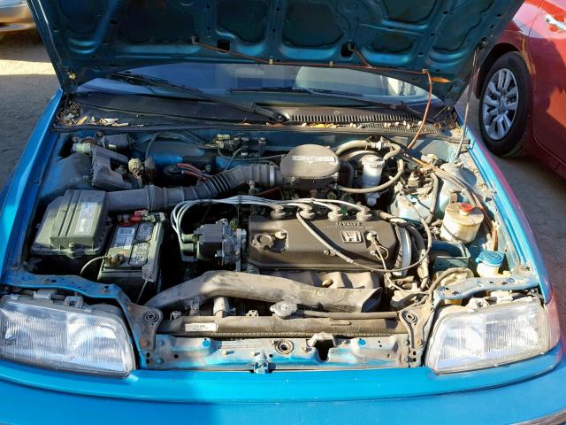 2HGED6455MH533046 - 1991 HONDA CIVIC DX GREEN photo 7