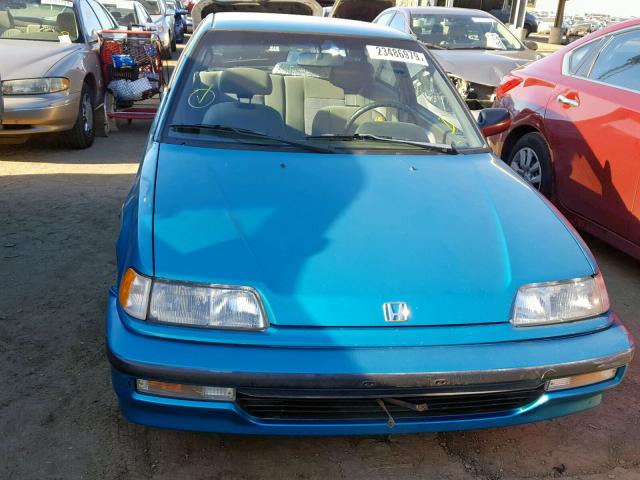 2HGED6455MH533046 - 1991 HONDA CIVIC DX GREEN photo 9