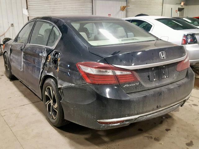 1HGCR2F30GA031044 - 2016 HONDA ACCORD LX BLACK photo 3