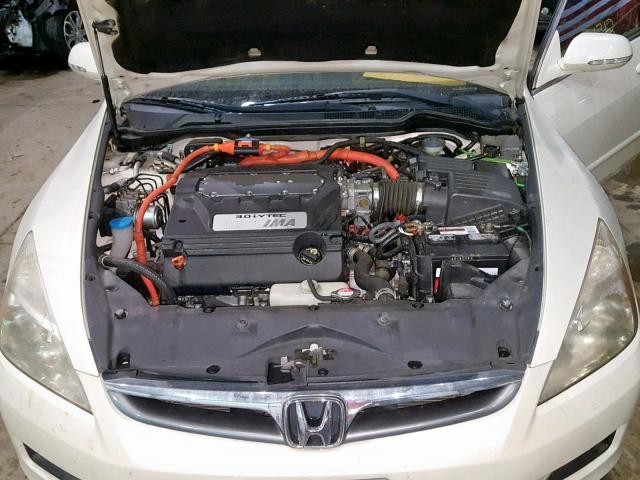 JHMCN36486C000120 - 2006 HONDA ACCORD HYB WHITE photo 7