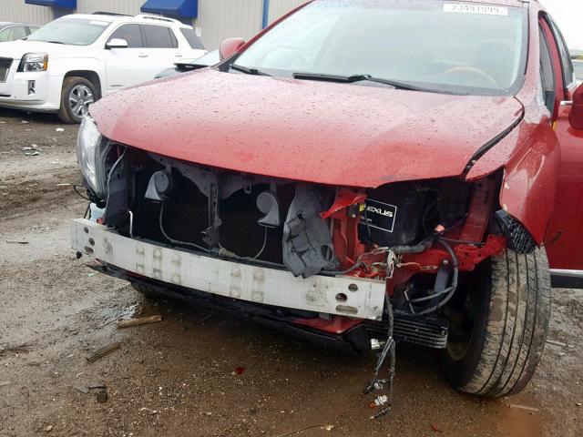 2T2BK1BA1AC039892 - 2010 LEXUS RX 350 RED photo 9