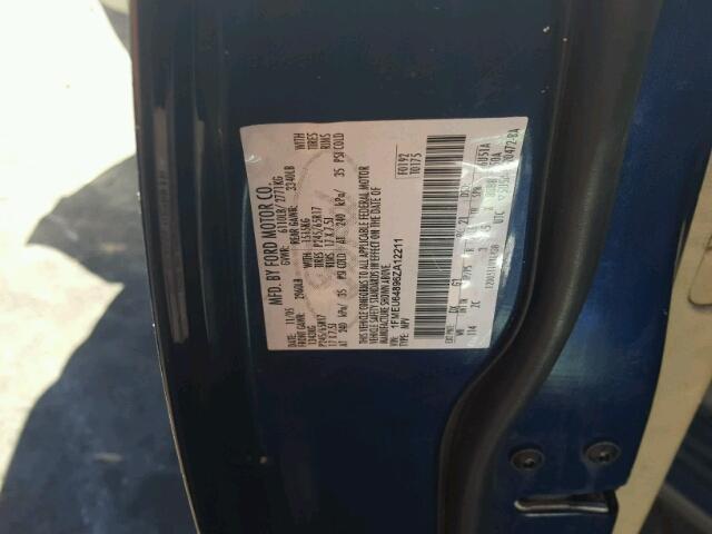 1FMEU64896ZA12211 - 2006 FORD EXPLORER E 蓝色 照片 10