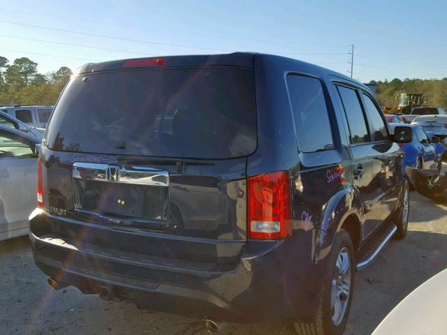 5FNYF3H59CB039727 - 2012 HONDA PILOT EXL BLUE photo 4