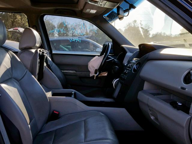 5FNYF3H59CB039727 - 2012 HONDA PILOT EXL BLUE photo 5