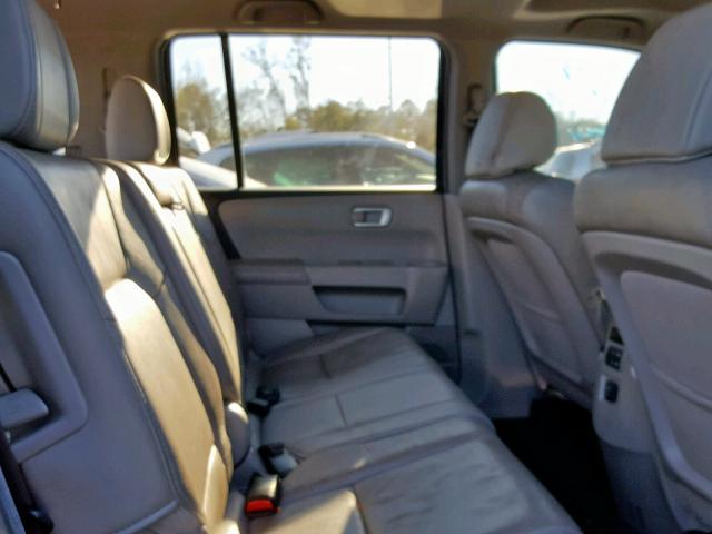 5FNYF3H59CB039727 - 2012 HONDA PILOT EXL BLUE photo 6