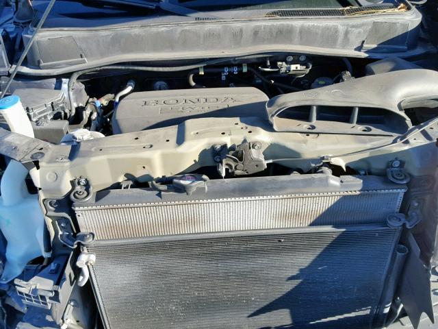 5FNYF3H59CB039727 - 2012 HONDA PILOT EXL BLUE photo 7