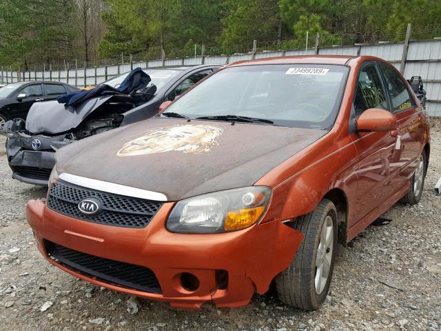 KNAFE221295026111 - 2009 KIA SPECTRA EX ORANGE photo 2