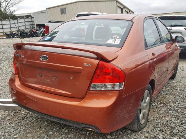 KNAFE221295026111 - 2009 KIA SPECTRA EX ORANGE photo 4