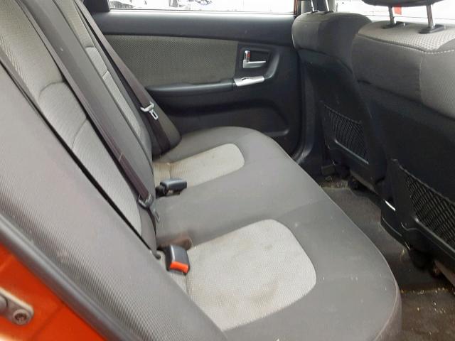 KNAFE221295026111 - 2009 KIA SPECTRA EX ORANGE photo 6