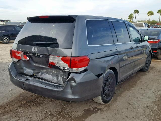 5FNRL38208B047774 - 2008 HONDA ODYSSEY LX GRAY photo 4